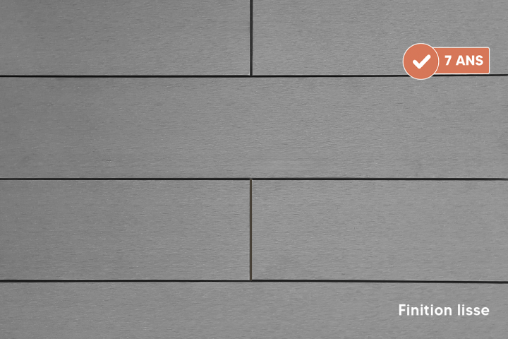 Lame terrasse SMART gris lisse