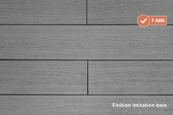 Lame terrasse SMART gris imitation bois