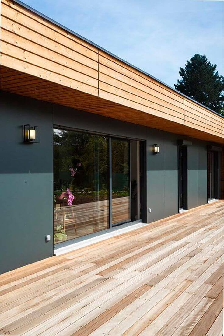 Bardage en bois horizontale via Pinterest