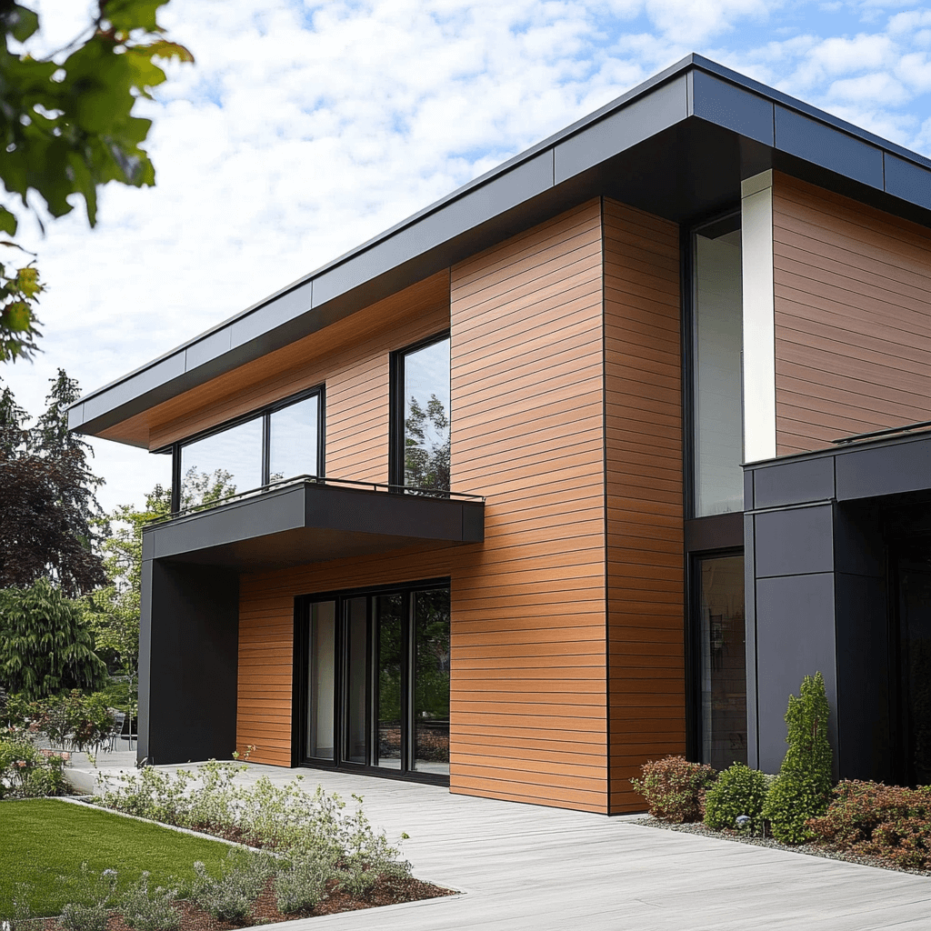 Bardage en bois composite via Pinterest