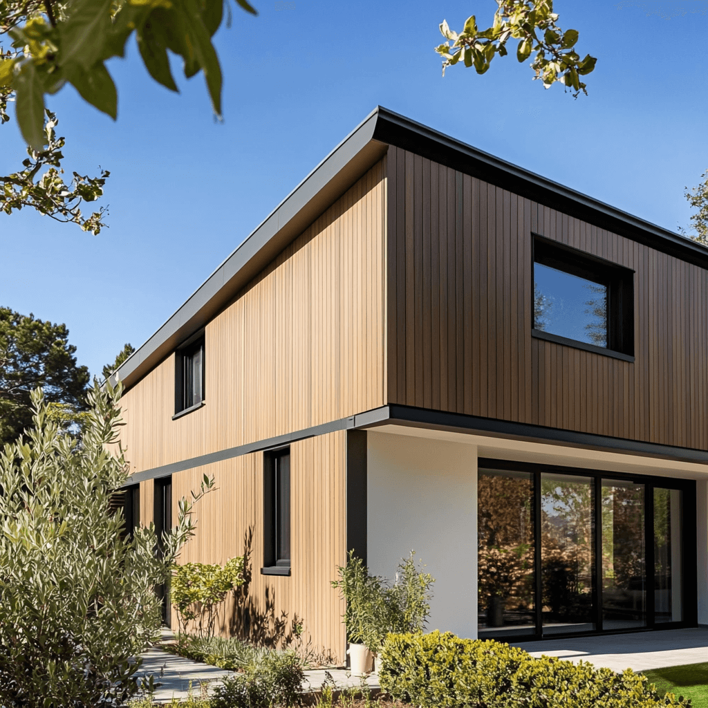 Bardage en bois composite via Pinterest