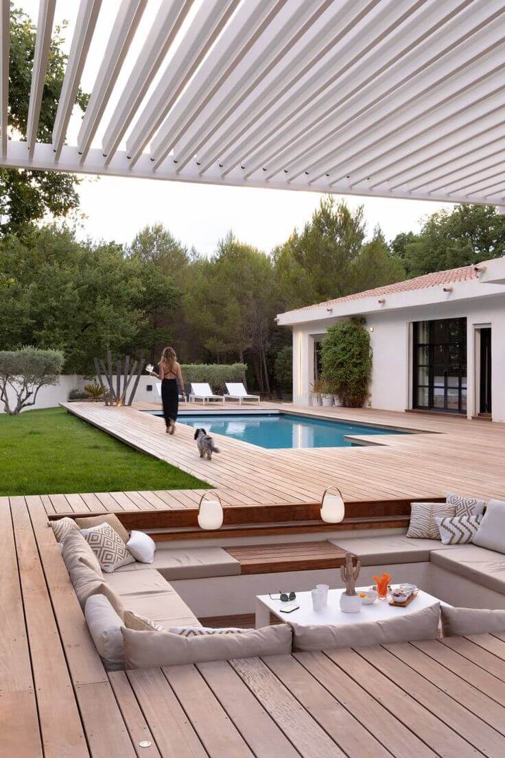 Terrasse enterrée avec piscine via Pinterest