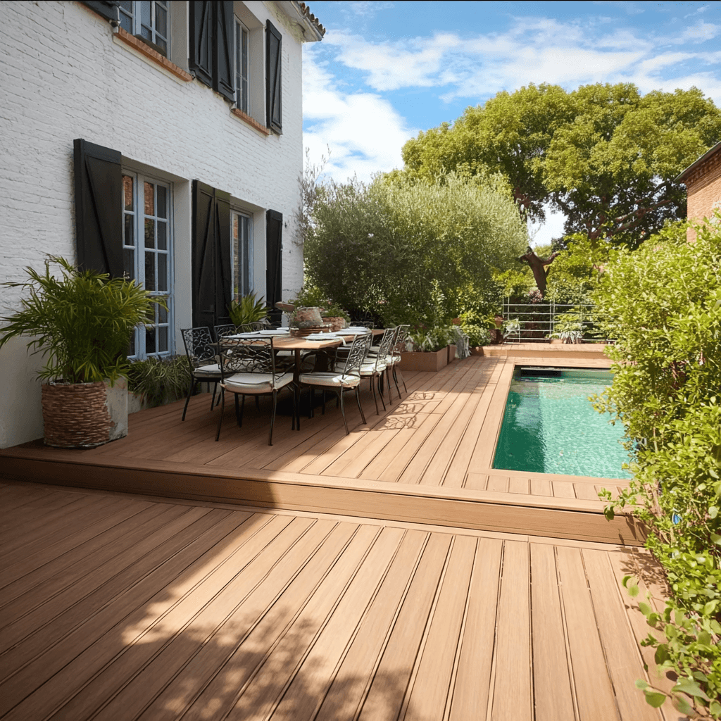 Terrasse en bois composite en U de Mister Composite
