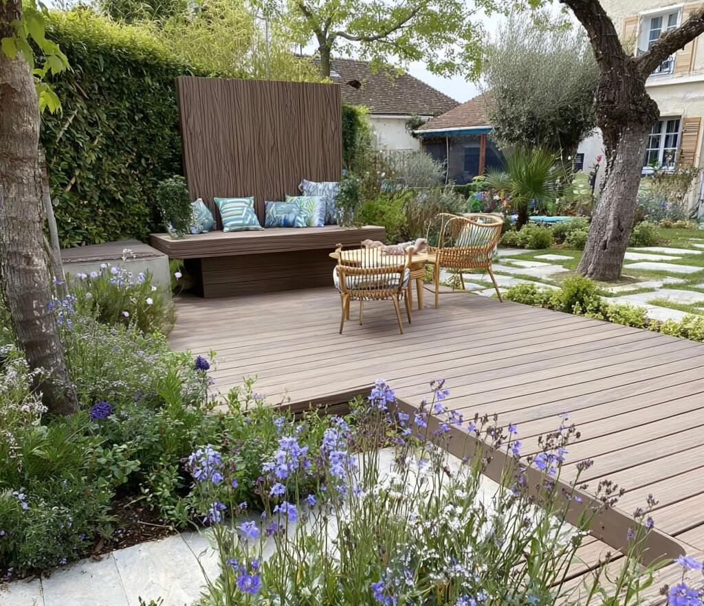 Terrasse îlots en bois bois composite de Mister Composite