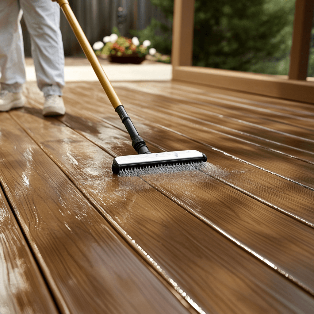 Nettoyage d’une terrasse en bois composite