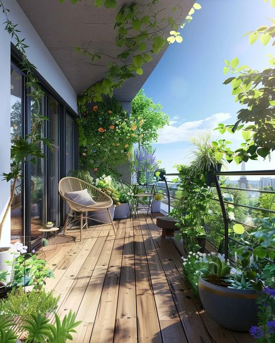 plantes sur balcon