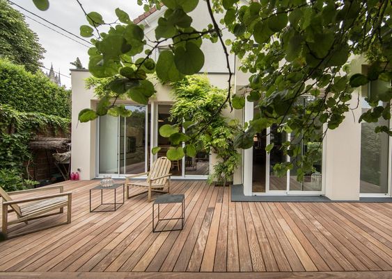 Terrasse en bois exotique