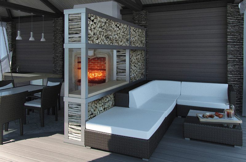 terrasse en bois composite teinte dark